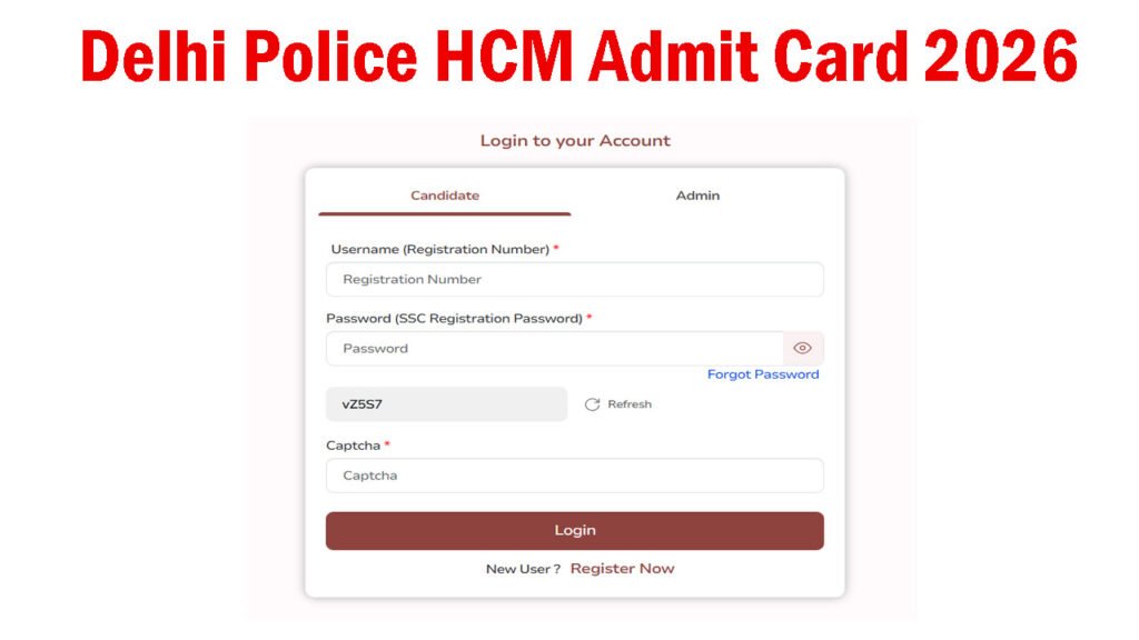Delhi Police HCM Admit Card 2026