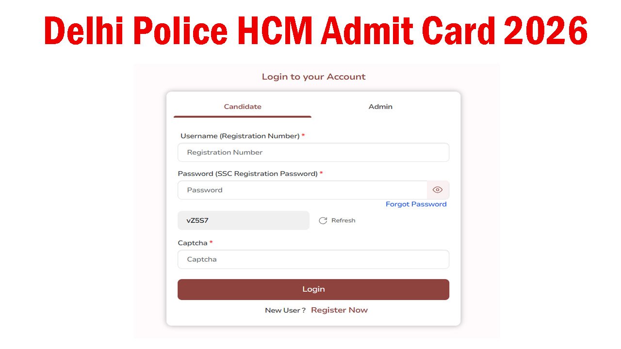 Delhi Police HCM Admit Card 2026