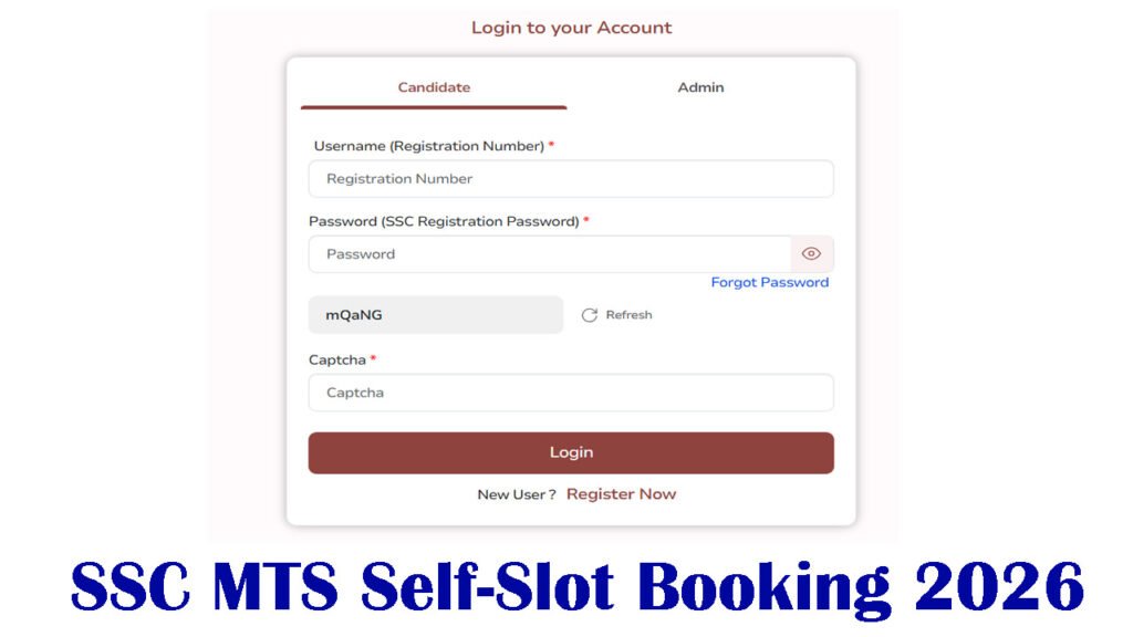 SSC MTS Self-Slot Booking 2026